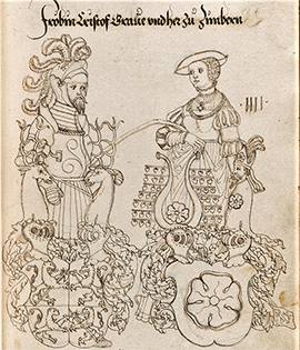 Graf Froben von Zimmern (1519-1566). Zeichnung 17. Jahrhundert. Württembergische Landesbibliothek Stuttgart.